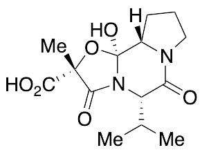 (2R,5S,10aS,10bS)-10b-Hydroxy-5-isopropyl-2-methyl-3,6-dioxooctahydro-2H-oxazolo[3,2-a]pyrrolo[2,1-c]pyrazine-2-carboxylic Acid - image 1