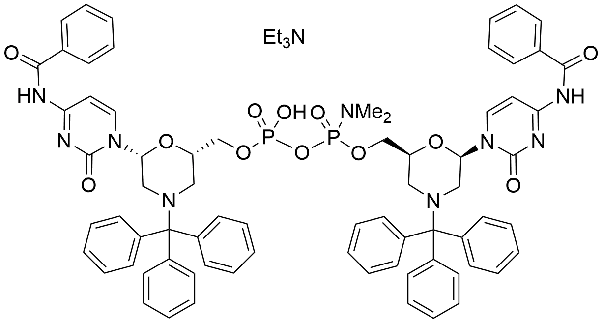 [N4-Benzoyl-N-trityl-morpholino cytosine] Methyl-[N4-Benzoyl-N-trityl-morpholino cytosine]methyl-N,N-dimethylphosphoramidochloridate PhosphateTriethylamine Salt] - image 1