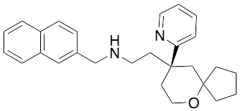 (R)-N-(Naphthalen-2-ylmethyl)-2-(9-(pyridin-2-yl)-6-oxaspiro[4.5]decan-9-yl)ethanamine - image 1