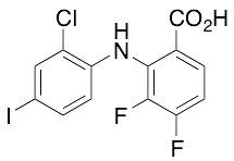2-(2-Chloro-4-iodophenylamino)-3,4-difluorobenzoic Acid - image 1