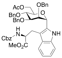 2-[6-O-Acetyl-2,3,4-tris-O-(phenylmethyl)-Alpha-D-mannopyranosyl]-N-carbobenzoxy-L-tryptophan Methyl Ester - image 1
