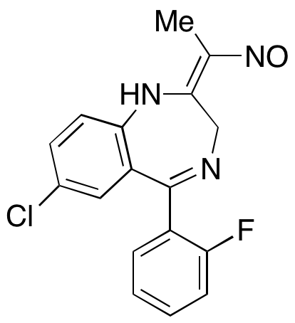 7-Chloro-5-(2-fluorophenyl)-2-(1-nitrosoethylidene)-2,3-dihydro-1H-benzo[e][1,4]diazepine - image 1
