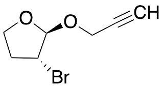 (+/-)-trans-3-Bromotetrahydro-2-(2-propynyloxy)-furan - image 1
