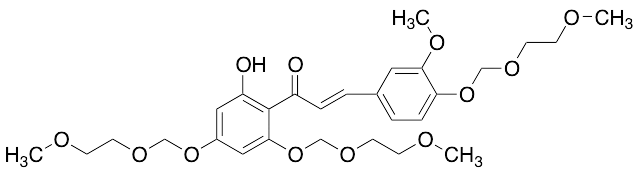 1-[2-Hydroxy-4,6-bis[(2-methoxyethoxy)methoxy]phenyl]-3-[3-methoxy-4-[(2-methoxyethoxy)methoxy]phenyl]-2-propen-1-one - image 1