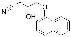 3-Hydroxy-4-(1-naphthyloxy)-butanenitrile - image 1