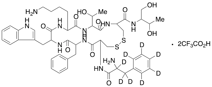 Octreotide-phenylalanine-d8 di-Trifluoroacetic Acid Salt - image 1