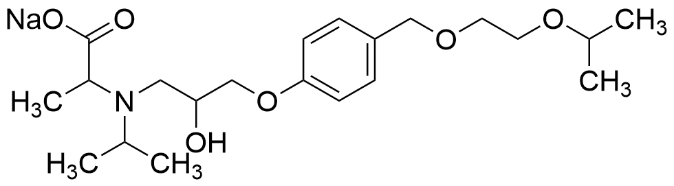 Sodium N-(2-Hydroxy-3-(4-((2-isopropoxyethoxy)methyl)-phenoxy)propyl)-N-isopropylalaninate - image 1