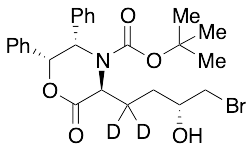 (3S,5S,6R)-3-[(3R)-4-Bromo-3-hydroxybutyl]-2-oxo-5,6-diphenyl-4-morpholinecarboxylic Acid tert-Butyl Ester-d2 - image 1