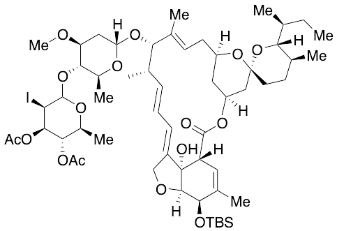 5-O-[(1,1-Dimethylethyl)dimethylsilyl] Ivermectin-2,6-dideoxy-2-iodo-3,4-diacetato alpha-L-Glucopyranose - image 1