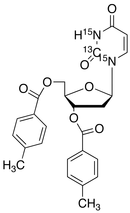 2’-Deoxy-3’,5’-di-O-p-toluoyl Uridine-13C,15N2 - image 1