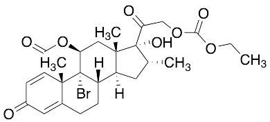 (11Beta,16Alpha)-9-Bromo-21-[(ethoxycarbonyl)oxy]-11-(formyloxy)-17-hydroxy-16-methylpregna-1,4-diene-3,20-dione - image 1