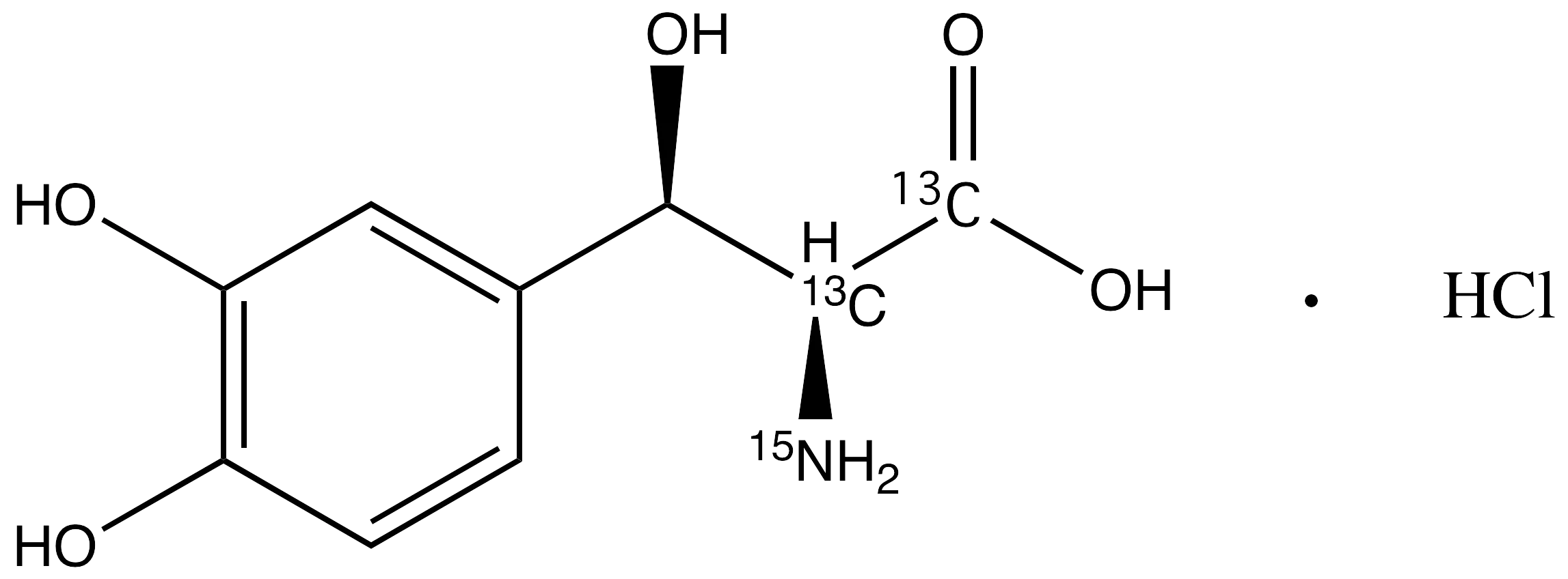 D,L-threo-Droxidopa-13C2,15N Hydrochloride - image 1