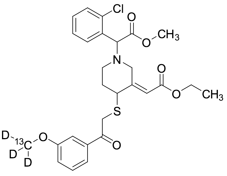 trans-Clopidogrel-MP-13C,d3 Ethyl Ester Derivative(Mixture of Diastereomers) - image 1