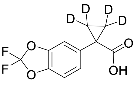 1-(2,2-Difluoro-1,3-benzodioxol-5-yl)cyclopropane-2,2,3,3-d4-carboxylic Acid - image 1