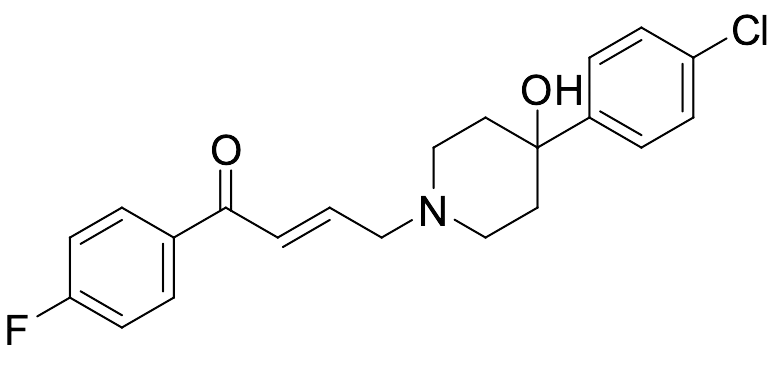 (E)-4-(4-(4-Chlorophenyl)-4-hydroxypiperidin-1-yl)-1-(4-fluorophenyl)but-2-en-1-one - image 1