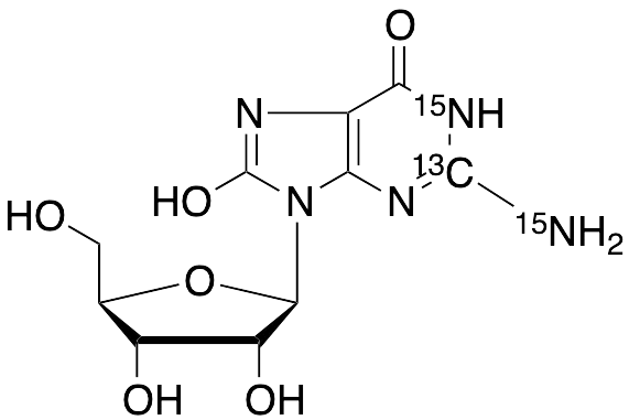 8-Hydroxy Guanosine-13C,15N2 - image 1