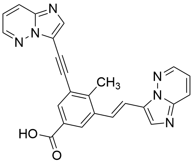 (E)-3-(2-(imidazo[1,2-b]pyridazin-3-yl)vinyl)-5-(imidazo[1,2-b]pyridazin-3-ylethynyl)-4-methylbenzoic Acid - image 1