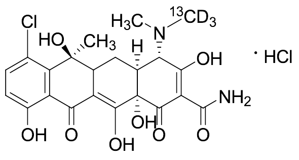 Chlortetracycline-13C-d3 Hydrochloride (Technical Grade) - image 1