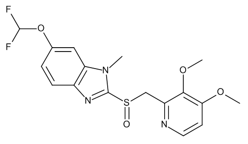 6-(Difluoromethoxy)-2-[[(3,4-dimethoxy-2-pyridinyl)methyl]sulfinyl]-1-methyl-1H-benzimidazole - image 1