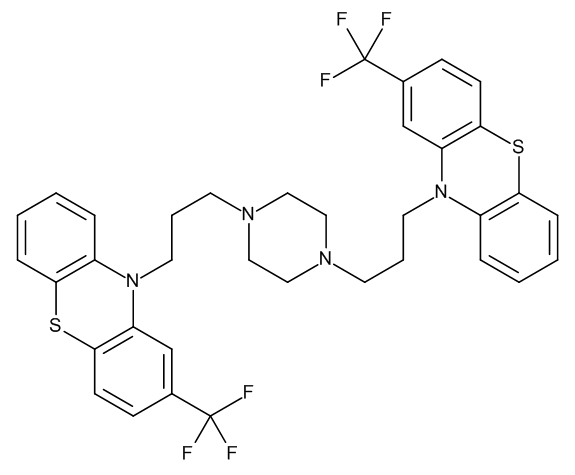 1,4-Bis(3-(2-(trifluoromethyl)-10H-phenothiazin-10-yl)propyl)piperazine - image 1