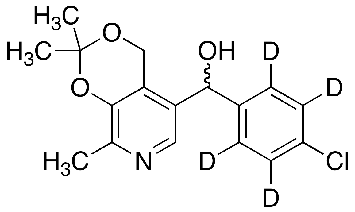 (+/-)-4-Chlorophenyl-5-[(3,4-isopropylidine)-2-methylpyridine]methanol-d4 - image 1