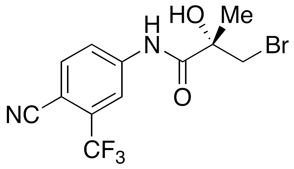 (2S)-3-Bromo-N-[4-cyano-3-(trifluoromethyl)phenyl]-2-hydroxy-2-methyl-propanamide - image 1