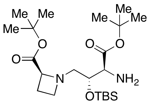 (S)-tert-Butyl 1-((2R,3S)-3-Amino-4-(tert-butoxy)-2-((tert-butyldimethylsilyl)oxy)-4-oxobutyl)azetidine-2-carboxylate - image 1