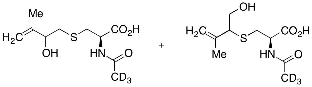 (R,S)-N-Acetyl-S-(2-hydroxy-3-methyl-3-buten-1-yl)-L-cysteine-d3 + (R,S)-N-Acetyl-S-[1-(hydroxymethyl)-2-methyl-2-propen-1-yl)-L-cysteine-d3 (Mixture) - image 1