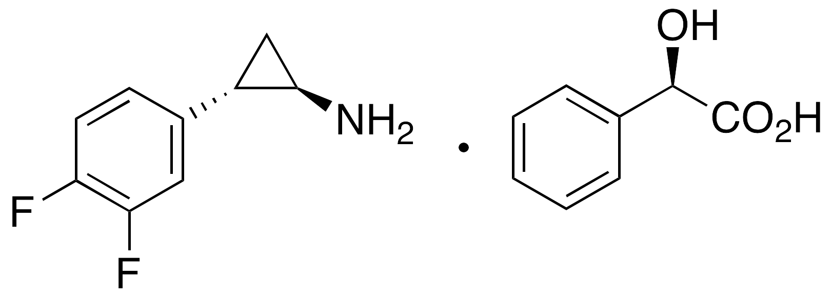 (1R,2S)-2-(3,4-Difluorophenyl)cyclopropanamine (2R)-Hydroxy(phenyl)ethanoate - image 1