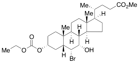 (3Alpha,5Beta,6Alpha,7Alpha)-6-Bromo-3-[(ethoxycarbonyl)oxy]-7-hydroxycholan-24-oic Acid Methyl Ester - image 1