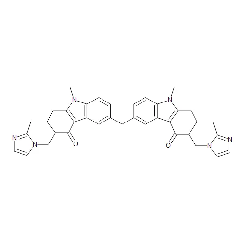 6,6’-Methylenebis[(3RS)-9-methyl-3-[(2-methyl-1H-imidazol-1-yl)methyl]-1,2,3,9-tetrahydro-4H-carbazol-4-one(Ondansetron Impurity B) - image 1