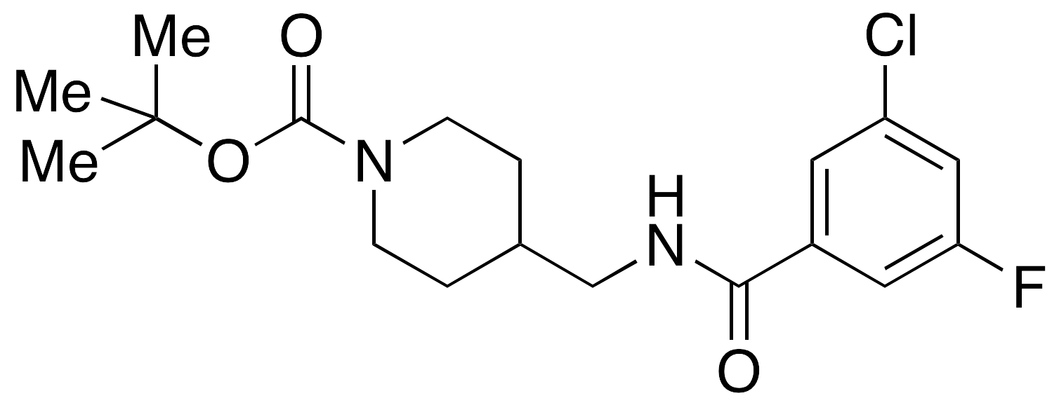 N-(tert-Butyloxycarbonyl-piperidin-4-yl)methyl-3-chloro-5-fluorobenzamide - image 1