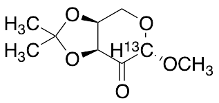 Methyl 3,4-O-Isopropylidene-Beta-L-erythro-pentopyranosid-2-ulose-13C - image 1