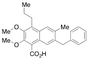 2,3-Dimethoxy-6-methyl-7-(phenylmethyl)-4-propyl-1-naphthalenecarboxylic Acid - image 1