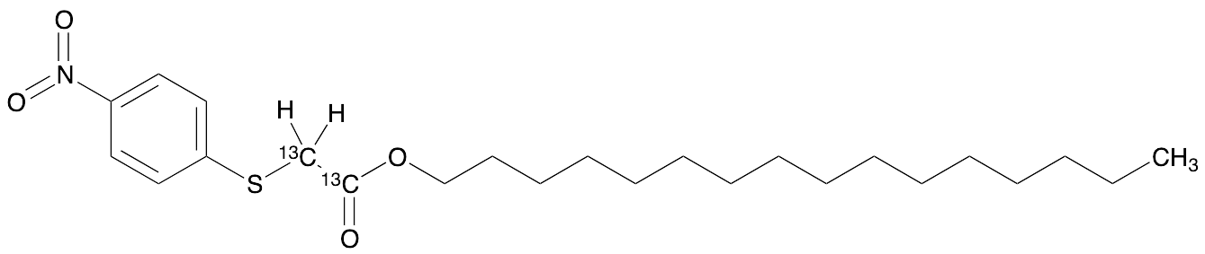 Hexadecyl 2-((4-Nitrophenyl)thio)acetate-13C2 - image 1