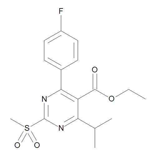 Ethyl 4-(4-Fluorophenyl)-6-isopropyl-2-(methylsulfonyl)pyrimidine-5-carboxylate - image 1