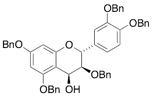(2R,3S,4S)-2-[3,4-Bis(phenylmethoxy)phenyl]-3,4-dihydro-3,5,7-tris(phenylmethoxy)-2H-1-benzopyran-4-ol - image 1