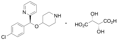 2-[(S)-(4-Chlorophenyl)(4-piperidinyloxy)methyl]pyridine L-Tartrate - image 1