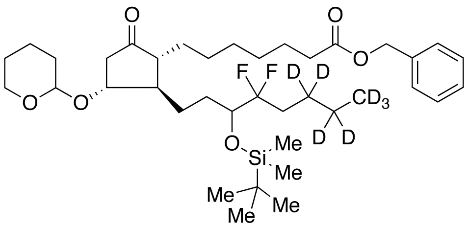 11-O-Tetrahydropyranyl-15-O-tert-butyldimethylsilyl-lubiprostone-d7 Phenylmethyl Ester - image 1