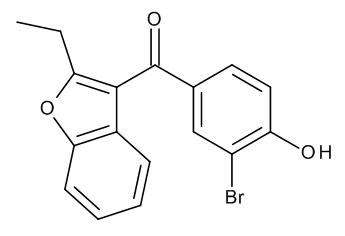 (3-Bromo-4-hydroxyphenyl)(2-ethyl-3-benzofuranyl)-methanone - image 1