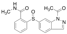 2-[(1-Acetyl-1H-indazol-6-yl)sulfinyl]-N-methylbenzamide - image 1
