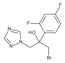2-(2,4-Difluorophenyl)-1-(1H-1,2,4-triazol-1-yl)-3-bromopropan-2-ol - image 1