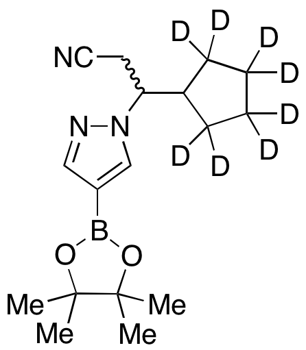 Beta-Cyclopentyl-4-(4,4,5,5-tetramethyl-1,3,2-dioxaborolan-2-yl)-1H-pyrazole-1-propanenitrile-d8 - image 1