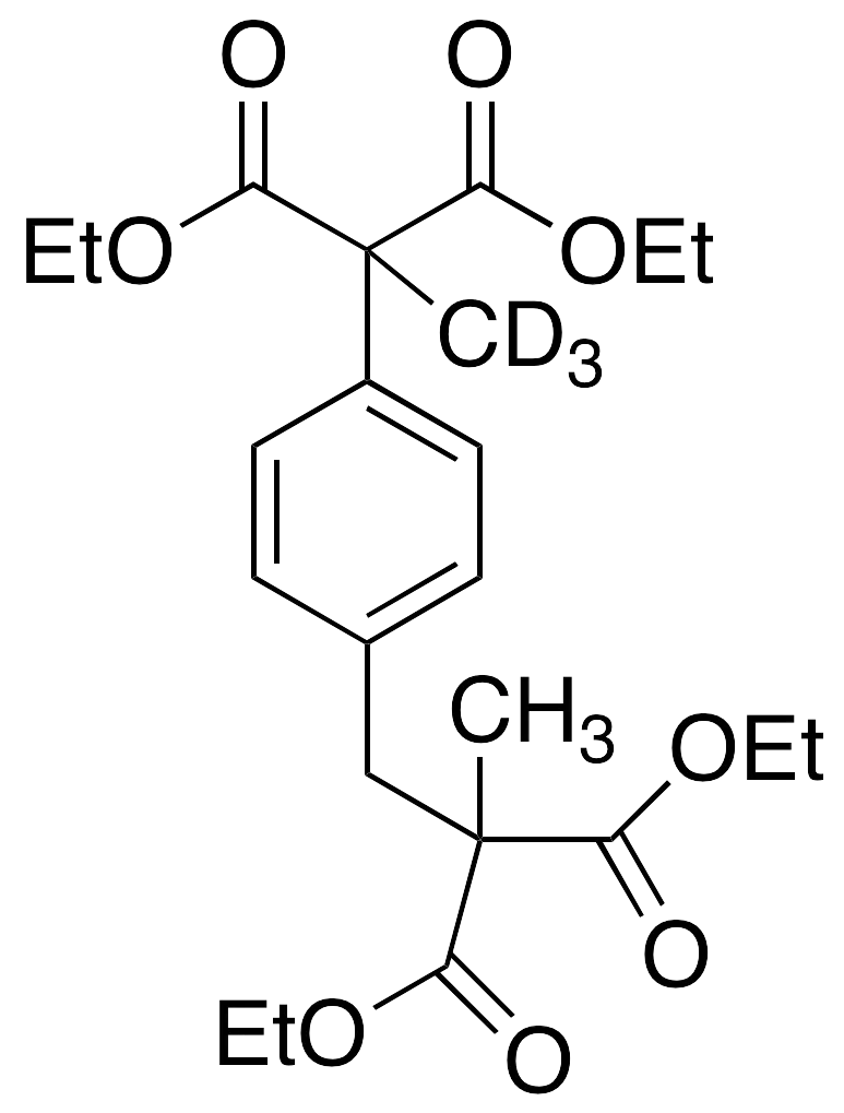 Diethyl 2-[4-(2,2-Dicarboethoxypropyl)phenyl]-2-methyl Malonate-d3 - image 1