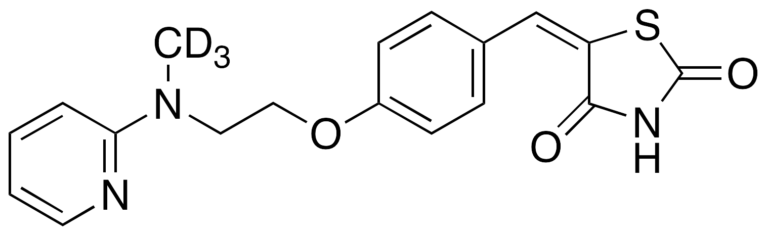 5-[4-[2-((Methyl-d3)pyridin-2-ylamino)ethoxy]benzylidene]thiazolidine-2,4-dione - image 1