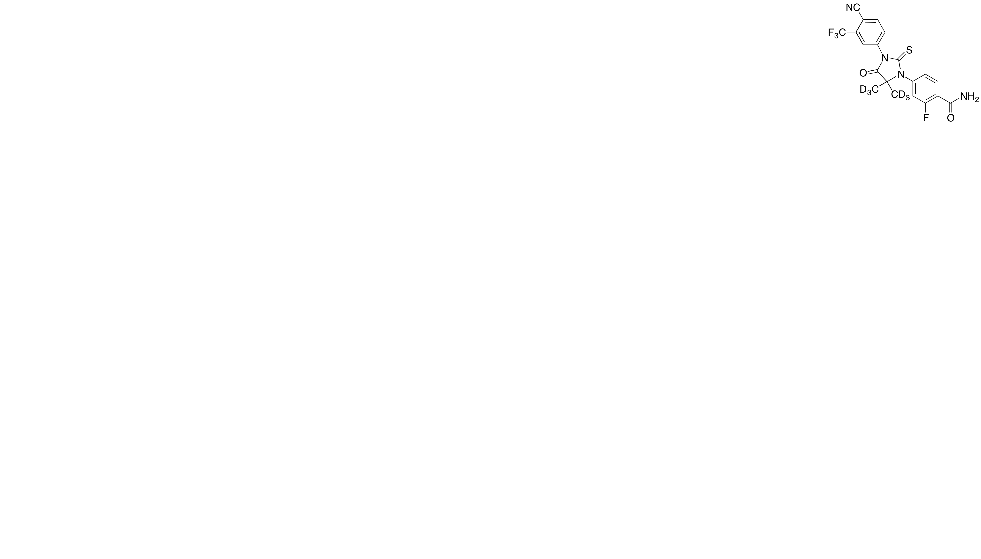 4-[3-[4-Cyano-3-(trifluoromethyl)phenyl]-5,5-dimethyl-4-oxo-2-thioxo-1-imidazolidinyl]-2-fluorobenzamide-d6 - image 1