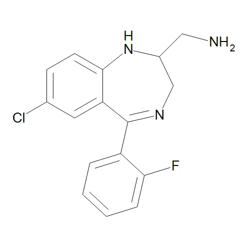 2-Aminomethyl-7-chloro-2,3-dihydro-5-(2-fluorophenyl)-1H-1,4-benzodiazepine - image 1