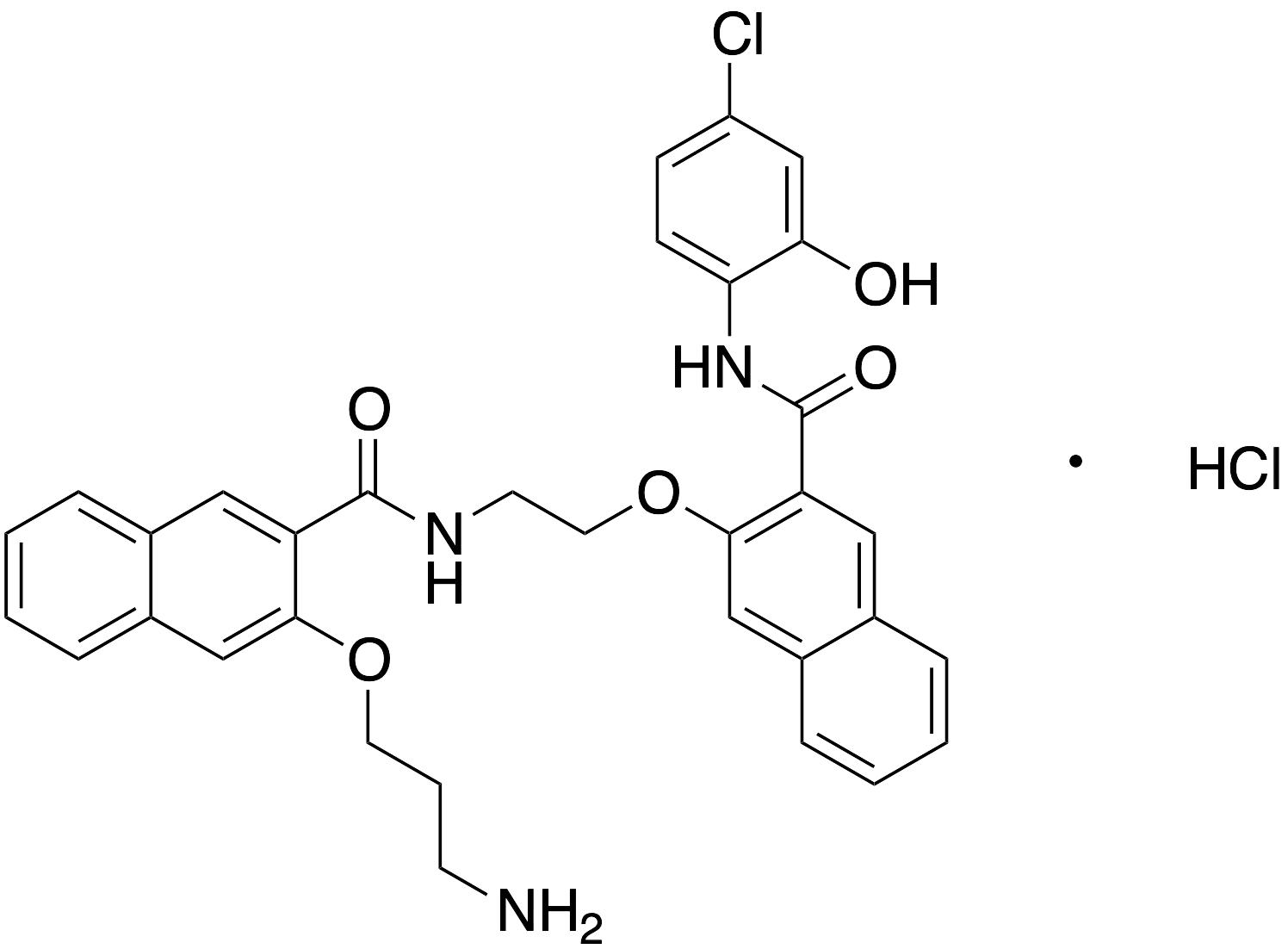 3-(3-Aminopropoxy)-N-[2-[[3-[[(4-chloro-2-hydroxyphenyl)amino]carbonyl]-2-naphthalenyl]oxy]ethyl]-2-naphthalenecarboxamide Hydrochloride - image 1