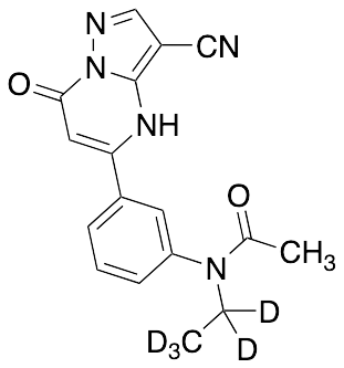 N-(3-(3-Cyano-7-oxo-4,7-dihydropyrazolo[1,5-a]pyrimidin-5-yl)phenyl)-N-(ethyl-d5)acetamide - image 1