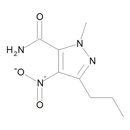 1-Methyl-4-nitro-3-propylpyrazole-5-carboxamide - image 1